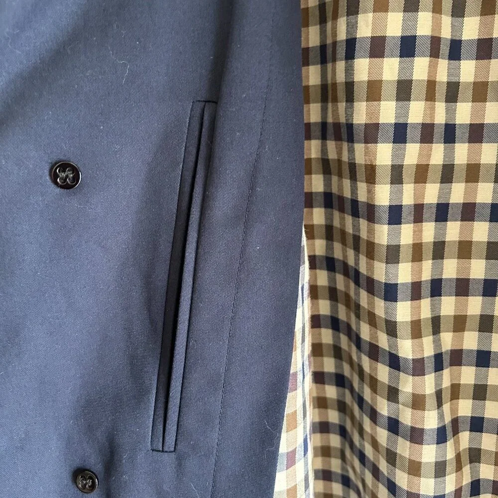 Aquascutum Navy Trench coat Size 48